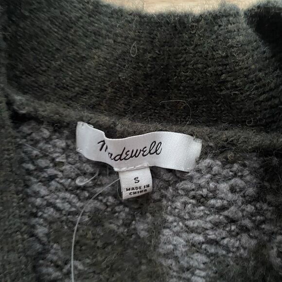 Madewell Allston Double-Button Cardigan Sweater in Houndstooth Sz S Pockets New - Picture 3 of 7